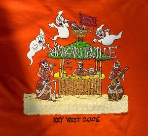 Jimmy Buffett Margaritaville Graphic T shirt Key West 2006 2XL Happy Halloween! - Picture 1 of 12