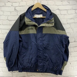 Columbia Sportswear Bugaboo Rain Jacket Mens Sz S Blue Gray Rain Resistant FLAW - Picture 1 of 16