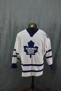 Toronto Maple Leafs Jersey (VTG) - Home White by Pro Player - Men's Medium - Picture 1 of 9