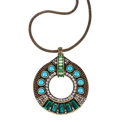 雅芳 Travel The Globe 装饰长吊坠项链,全新,无镍 — 第 1/1 张图片