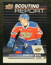 2018-19 18/19 Upper Deck CHL Scouting Report SR-4 Matthew Robertson Oil Kings