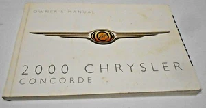 2000 CHRYSLER CONCORDE OWNER'S MANUAL VERY NICE CONDITION. OEM. FREE SHIP - Picture 1 of 3