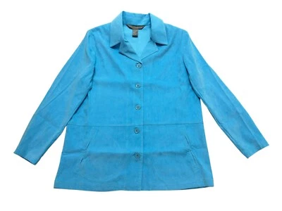 Blusa/jaqueta Jessica Holbrook easycare azul com colarinho frontal pequena - Imagem 1 de 4