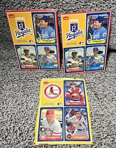 1986 Fleer Baseball Box Bottom-Card Panel-Carlton/Brett- 3 Total As Pictured - Bild 1 von 2