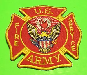 U.S. ARMY FIRE SERVICE 2 7/8" FIRE DEPT PATCH FREE SHIPPING!!! - Picture 1 of 1