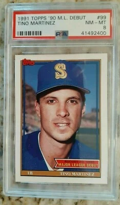 1991 Topps Major League Debut #99 Tino Martinez PSA 8 NM-MT Label #400 - Image 1 of 2