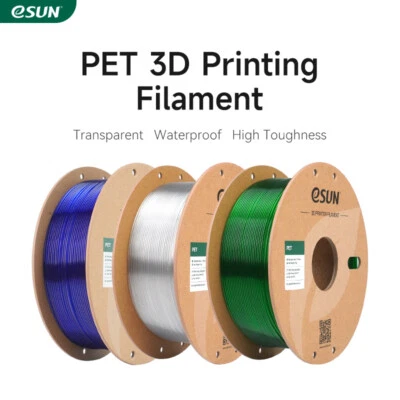 eSUN PET Filament Waterproof High Toughness Transparenr 1.75mm for 3D Printer - Image 1 of 4