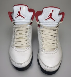 Mens Size 8 Nike Air Jordan 5 V Retro Shoes Fire Red Silver Tongue 2020 PROJECT - Picture 1 of 10