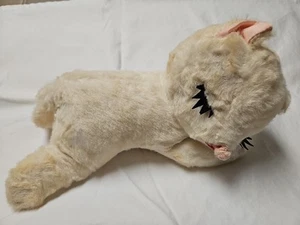 Rare Vintage 1960s Gund Creation Sani-foam Rubber Stuffed White Cat Plush - Picture 1 of 13