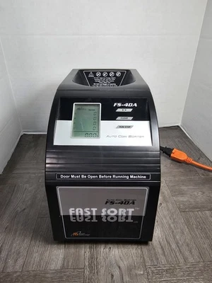 Royal Sovereign Fast Sort FS-4DA 4 filas clasificador automático de monedas contador envolvente negro funciona Foto 1 de 4