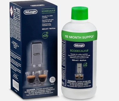 Genuine DeLonghi EcoDecalk 500ml Descaler | DLSC500 Coffee Machine Cleaner - image 1 of 4