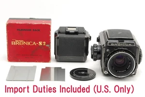 【Casi COMO NUEVA】 Cámara fotográfica negra Zenza Bronica S2 S2A lente Nikkor P 75 mm F2,8 JAPÓN - Imagen 1 de 19