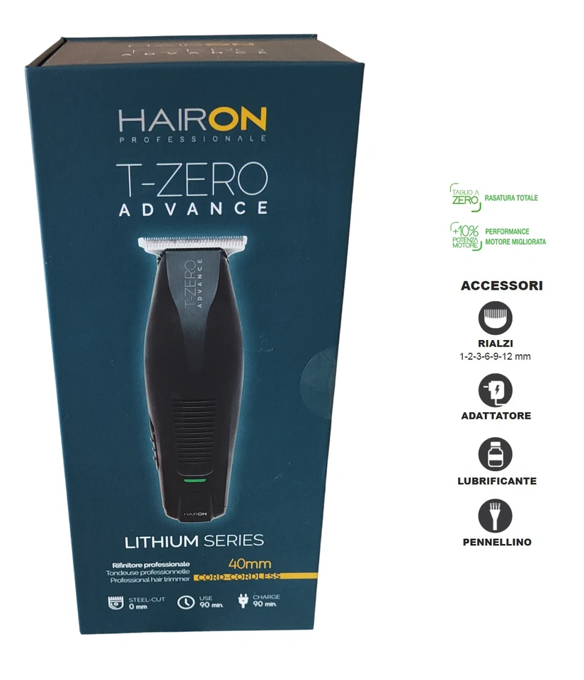 TOSATRICE PROFESSIONALE  RASATURA  BARBA E CAPELLI T ZERO ADVANCE HAIRON - Immagine 1 di 1