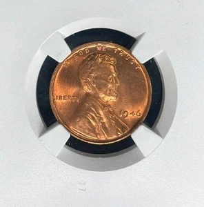Centavo de trigo Lincoln 1946 ~ NGC MS 65 RD ~ hermosa moneda ~ REF#98-156 - Imagen 1 de 4