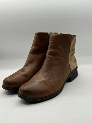 BOGS Botas Carly Slouchy de Cuero Marrón para Mujer 9 M Tacón Bajo Bloque Tobillo Tostado Moto Foto 1 de 4
