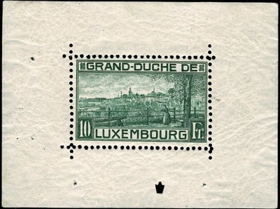 Luxemburgo Luxemburgo 1923 Bloque Isabel 10Frs. MH* KW:1.800 € probado Montanari - Imagen 1 de 2