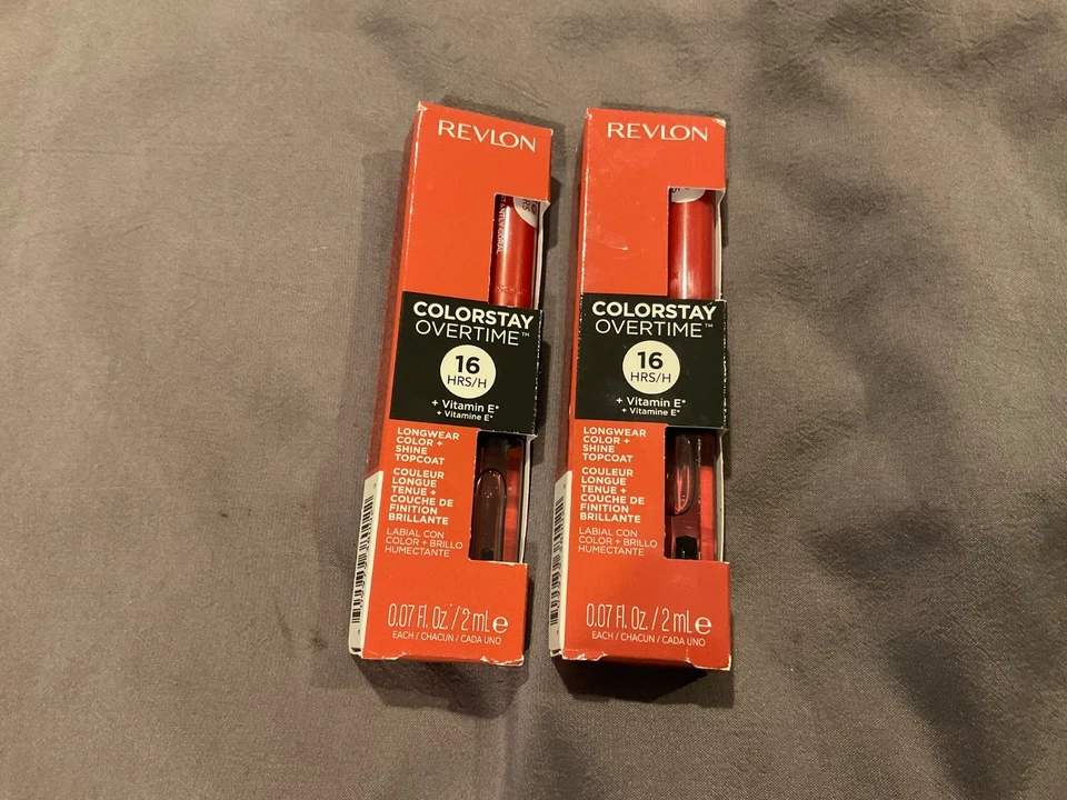 2 Revlon Colorstay Overtime 16hr Lipcolor 020 Constantly Coral