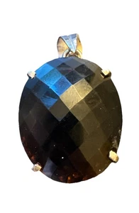 Vintage Estate Black Onyx Pendant - Picture 1 of 4