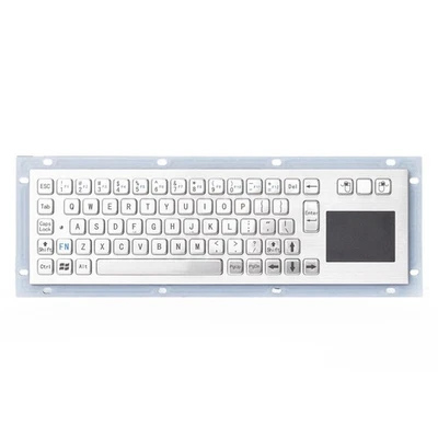 Rugged Industrial Stainless Steel Metal Keyboards With Touchpad USB Port - Image 1 of 4
