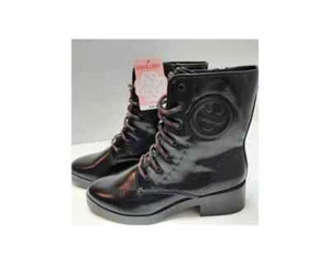 Womens Sam & Libby Melanie Boot Black Size 9.5" Lace Up Combat Boots - Picture 1 of 6