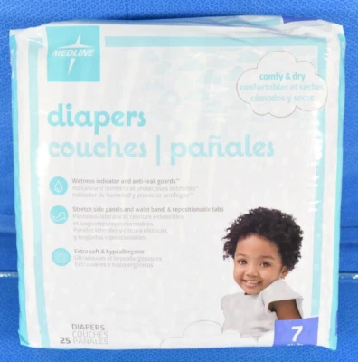 (25) Pañales Medline talla 7 41+ libras Foto 1 de 2