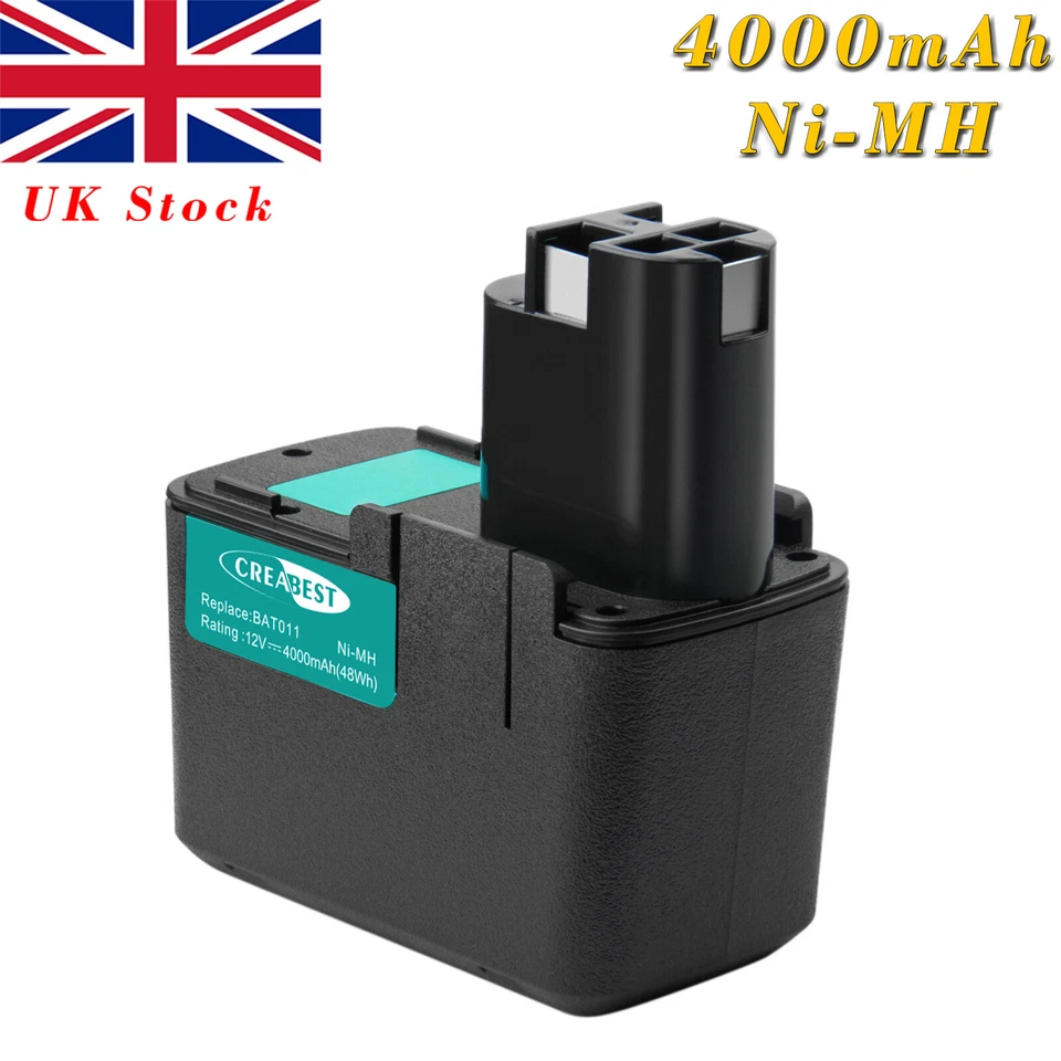 CREABEST 12V 4000mAH Battery For Bosch PSB GSR PSR GBM 12VES BAT011 3300K PSR120 BH1214L
