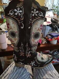 Sugar Skull Western Boots Fashjon 