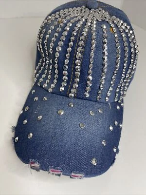 Sombrero Magid Denim Envejecido con Estrás  Foto 1 de 4