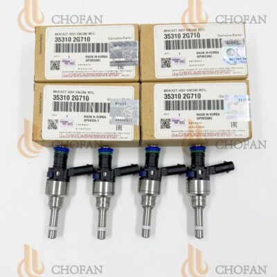 Set of 4 OEM For 2011-2014 Hyundai Sonata 2.4L 35310-2G710 Fuel Injectors - Image 1 of 4