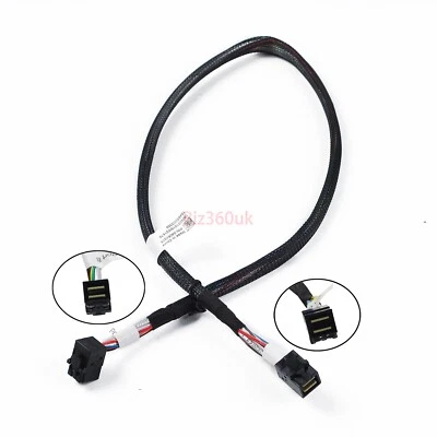 65cm Mini SAS SFF-8643 HD 90° Angle Elbow to Mini SAS SFF-8643 Data Cable - Image 1 of 4