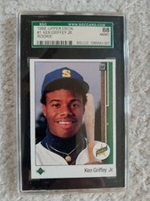 1989 Upper Deck #1 Ken Griffey, Jr. Rookie  SGC 88 Graded Best Card! NM/MT!  HOF