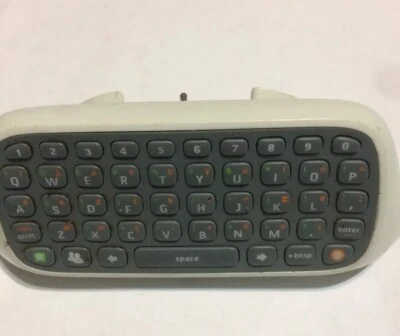 Microsoft Xbox 360 Chatpad Keyboard Controller Attatchment White X814365-001 - Image 1 of 4