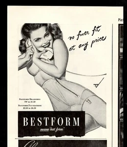 George Petty Illustration Bestform Advertisement noviembre 1945 - Imagen 1 de 1