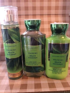 BATH AND BODY WORKS Waikiki Beach Coconut Body Lotion, Body Wash And Frag Mist - Picture 1 of 3