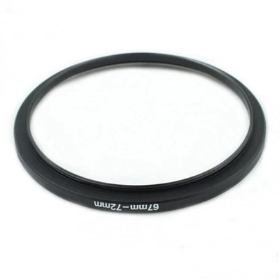 67-72mm 67mm to 72mm Step-Up Metal Filter Ring Adapter Black 67-72 - Image 1 of 2