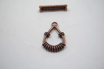 Fecho alternador texturizado lágrima tom cobre antigo - Imagem 1 de 4