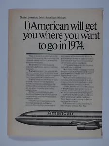 1974 American Airlines Vintage Gets You Where You Want To Go Original Print Ad - Bild 1 von 7