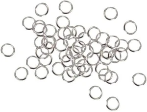 50 Pcs Silver Split Ring Small Keyring Bulk Keyring Rings for Key Organizing - Picture 1 of 5
