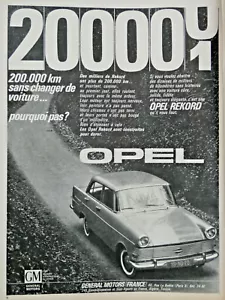 PUBLICITÉ DE PRESSE 1963 OPEL REKORD SONT CONSTRUITES POUR DURER - Picture 1 of 1