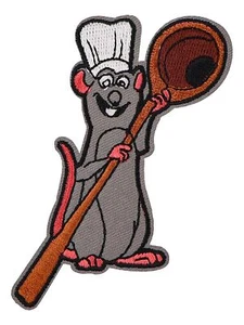 Remy the Chef Mouse from Ratatouille 3.74" Tall Embroidered Patch - Picture 1 of 2