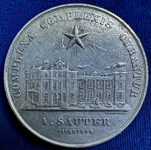 Suiza-Ginebra 1891 aluminio 37mm Electro Institute medalla - Imagen 1 de 3