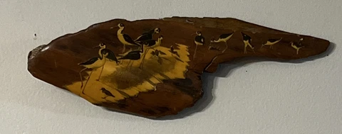Vintage RUSTIC 70’s Drift Wood With Birds On Island & Water Wall Hanging 13” OAK Cover