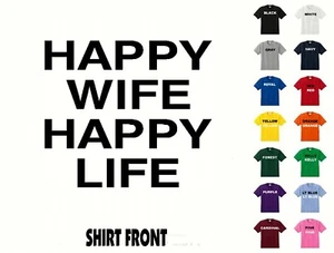 Camiseta Happy Wife Happy Life #630 - Envío gratuito - Imagen 1 de 2