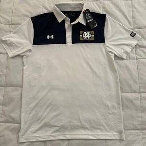 Notre Dame Fighting Irish Under Armour Loose HeatGear Polo - Medium | On-Field - Picture 1 of 7