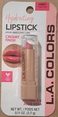 L.A. Colors Bright Pink Hydrating Lipstick C68671 3 ct. vitamin e creamy finish - Image 1 of 2