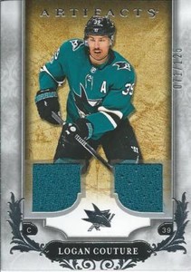 2018-19 Upper Deck Artifacts LOGAN COUTURE #130 Dual Jersey 071/125 San Jose 