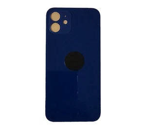 Para Apple iPhone 12 Mini Tapa Trasera Tapa Batería Cristal Azul Big Hole/Logo/Adhesivo - Imagen 1 de 2