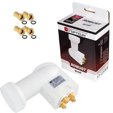 Opticum Robust AX Quad LNB quattro switch 4 Teilnehmer 3D 4K FULL Sky 0,1db HDTV