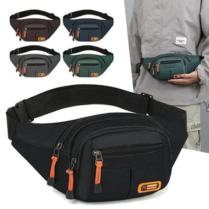 Oxford Waterproof Waist Bag Anti-Theft Travel Belt Large Fanny Pack Men Women - Picture 1 of 26