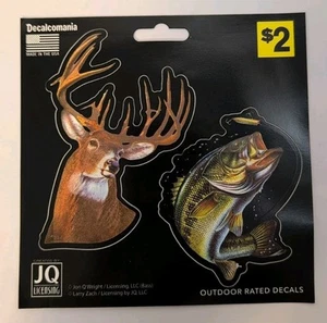 Hirsch & Bass Outdoor bewertet Aufkleber atemberaubendes Hirsch und Barsch Design hochwertig - Bild 1 von 4